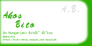 akos bito business card